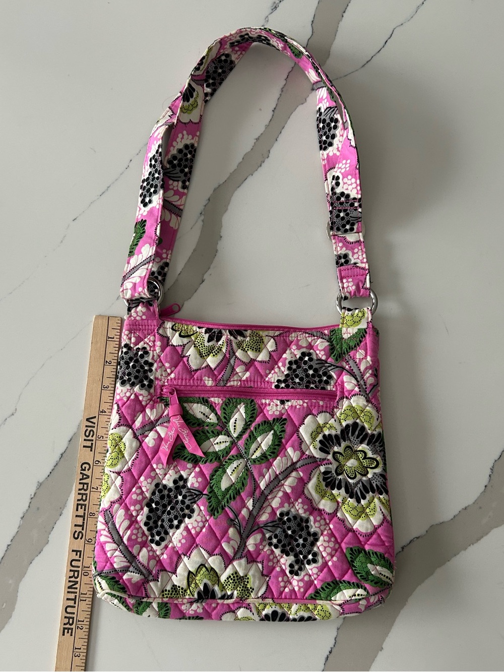 Vera Bradley Pink Floral Quilted Crossbody